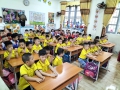 Hoạt động ngoại khóa trong chương trình chăm sóc, giáo dục trẻ của nhà trường đã tạo cho trẻ không khí vui tươi, phấn khởi hào hứng chuẩn bị tâm thế lên lớp 1.